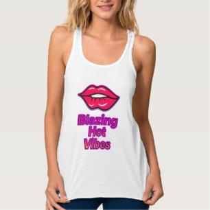 Blazing Hett Vibes Bella+Canvas Women's Flowy Race Linne Med Racerback