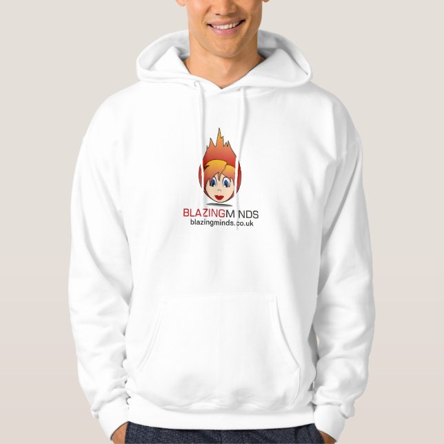 Blazing Minds Flame Head Sweatshirt Med Luva (Framsida)