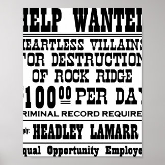 Blazing Saddles ville Poster