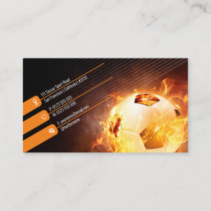 Blazing Soccer Ball Gåvor för idrotten Visitkort