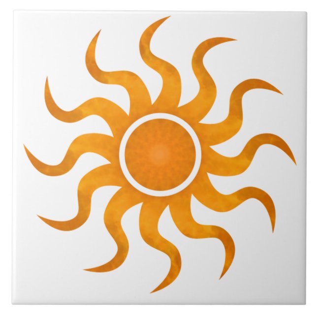 Blazing Sol Anpassade Tile - stor Kakelplatta (Framsidan)