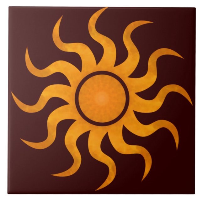Blazing Sol Chocolate Brown Tile - stor Kakelplatta (Framsidan)