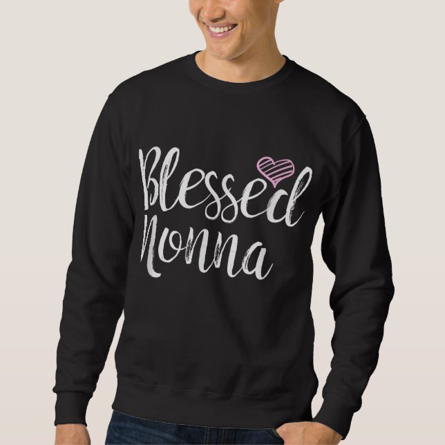 Blbefolkade nonna - mormgåvor lång ärmad tröja (Framsida)