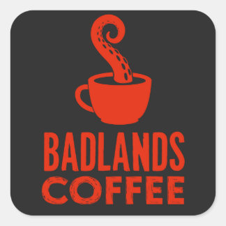 BLC-Logotyp & textstämpel, svart Fyrkantigt Klistermärke