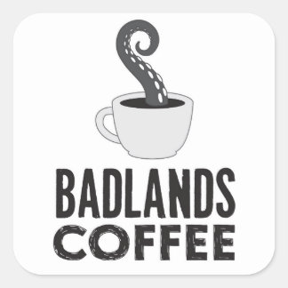 BLC-Logotyp & textstämpel, vit Fyrkantigt Klistermärke