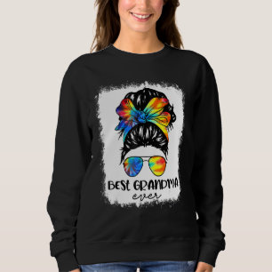 Bleach Best Grandma Aldrie Tie Dye Messy Bun Hair T Shirt