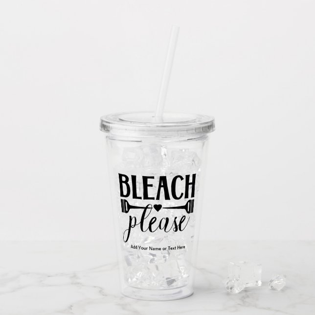 Bleach, citat Hairdresser Stylist Salon Take Away Mugg (Baksida Ice)