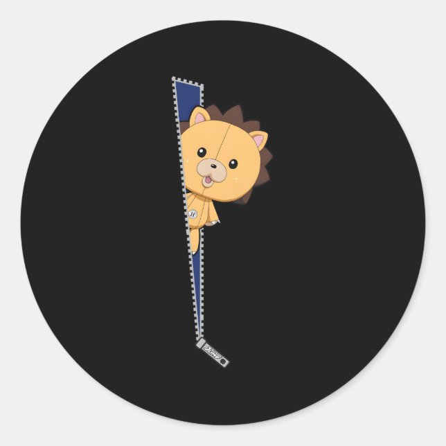 Bleach Kon Zipper Runt Klistermärke (Framsida)