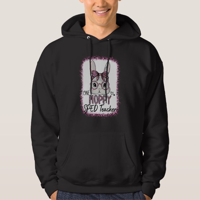 Bleach Leopard Rosa Sunglasses Bunny One Hoppy Spe Hoodie (Framsida)