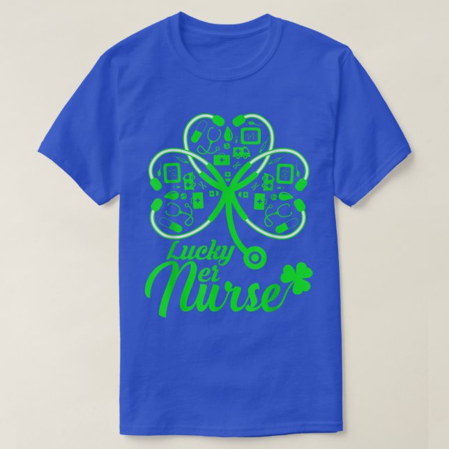 Bleach Shamrock Stethoscope Nurse St patricks day T Shirt (Design framsida)