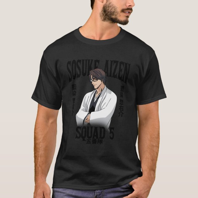 Bleach Sosuke Aizen Squad 5 T Shirt (Framsida)