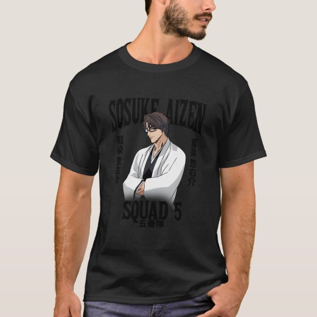 Bleach Sosuke Aizen Squad 5 T Shirt (Framsida)