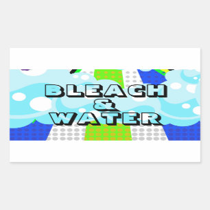 BLEACH & VATTEN REKTANGULÄRT KLISTERMÄRKE