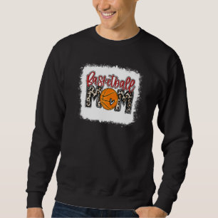Bleached Basketball Mamma Leopard Boll Mamma Mor Lång Ärmad Tröja