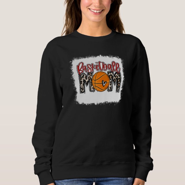 Bleached Basketball Mamma Leopard Boll Mamma Mor T Shirt (Framsida)