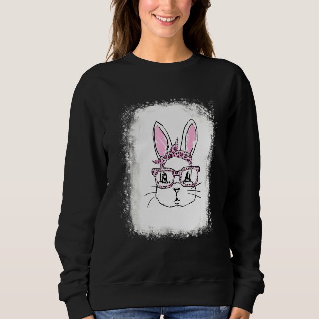 Bleached Bunny Ansikte Leopard Glass Headband Lyck T Shirt (Framsida)