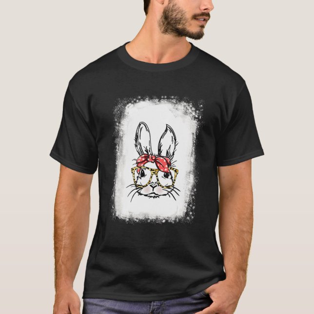 Bleached Bunny Ansikte Leopard Glass Headband Lyck T Shirt (Framsida)
