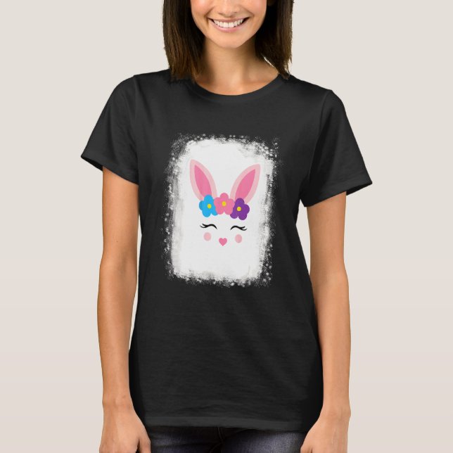 Bleached Bunny Ansikte Leopard Glass Headband Lyck T Shirt (Framsida)