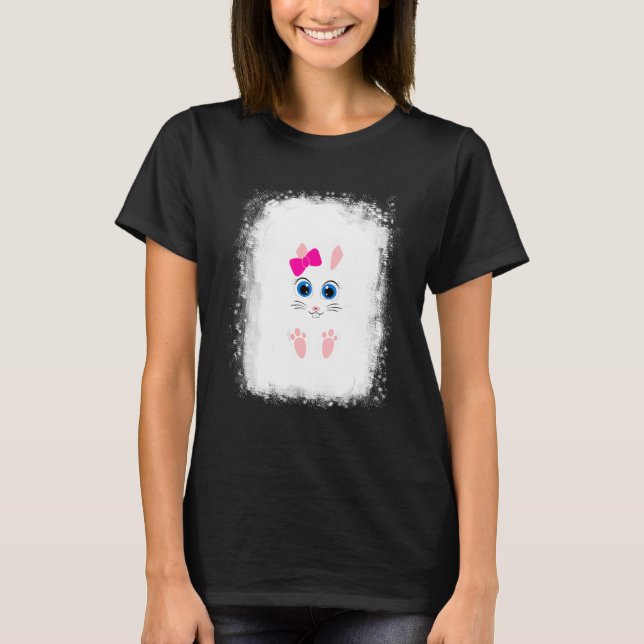 Bleached Bunny Ansikte Leopard Glass Headband Lyck T Shirt (Framsida)