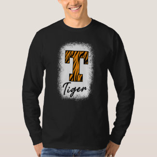 Bleached Football Tigers School Sports Fan Team Sp T Shirt