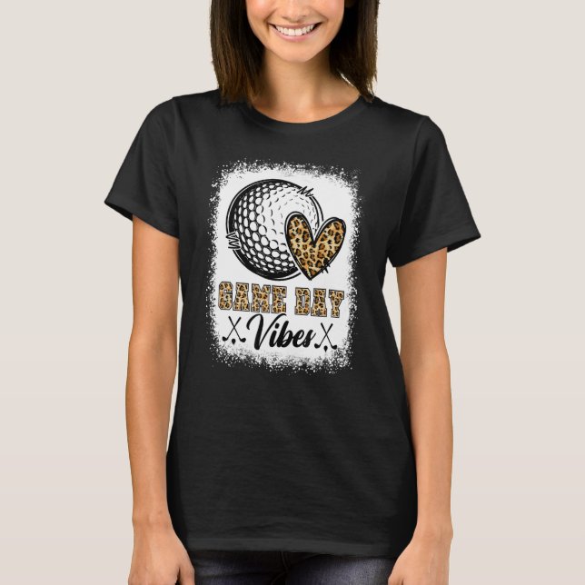 Bleached Golf Game Day Vibes Golf Mamma Game Day S T Shirt (Framsida)