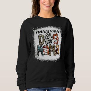 Bleached Kinda Busy som är en Hund Leopard Mothe T Shirt