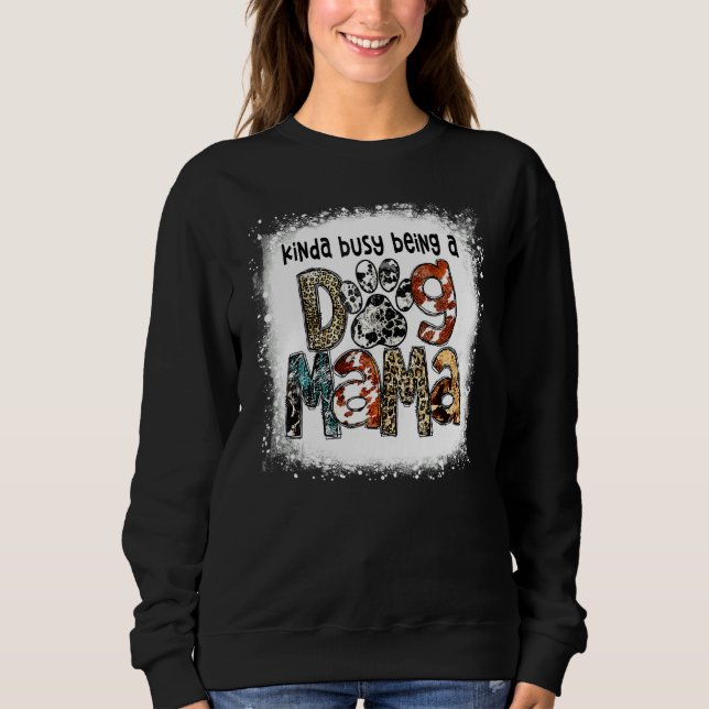 Bleached Kinda Busy som är en Hund Leopard Mothe T Shirt (Framsida)