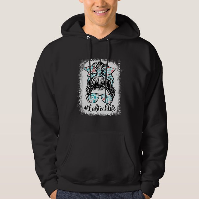 Bleached Lab Tech Week Appreciation Day Women Mess Hoodie (Framsida)