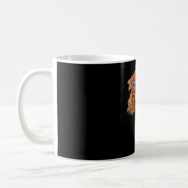 Bleached Leopard Basketball Game Day Vibes Basketb Kaffemugg (Vänster)