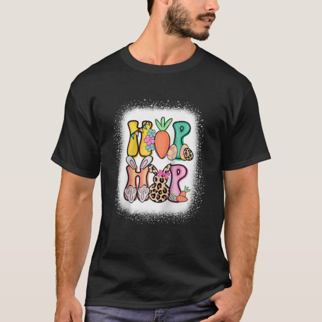 Bleached Leopard Hip hop Påskhare T Shirt (Framsida)