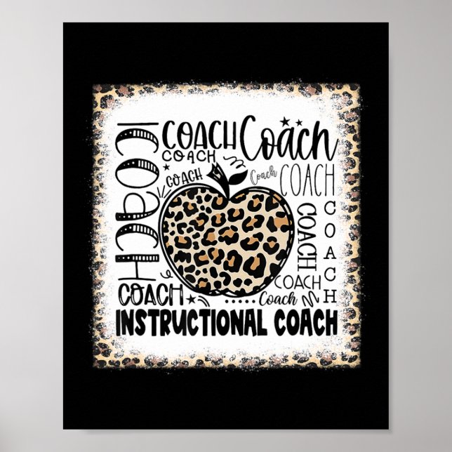 Bleached Leopard Instructions coach Typography Te Poster (Framsidan)