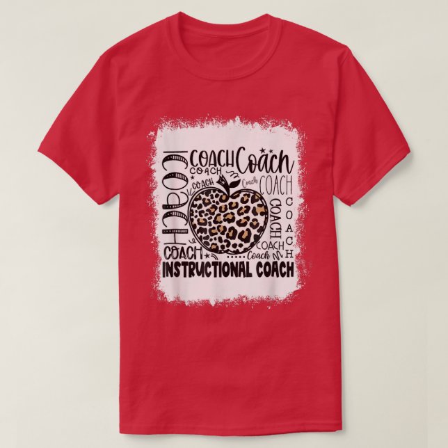 Bleached Leopard Instructions coach Typography Te T Shirt (Design framsida)
