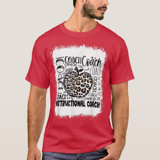 Bleached Leopard Instructions coach Typography Te T Shirt