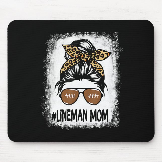 Bleached Lineman Mamma Life Leopard Messy Bun Foot Musmatta (Framsidan)