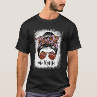 Bleached Lolly Life Messy Bun fotbollspelare T Shirt