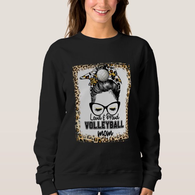 Bleached Loud & Proud Volleyball Mamma Life Game D T Shirt (Framsida)