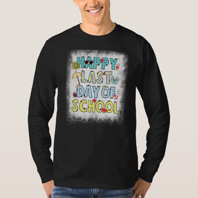 Bleached Lycklig förra dagen, skolbussens Vibes he T Shirt (Framsida)