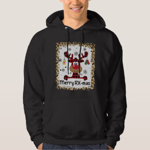 Bleached Merry RX-Mas Reindeer-julapotek Hoodie