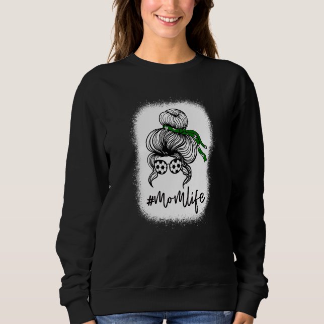 Bleached Messy Bun Hårvårdsmatare Solglasögon T Shirt (Framsida)