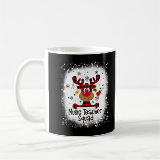 Bleached Music Teacher Squad Reindeer Funny Kristu Kaffemugg