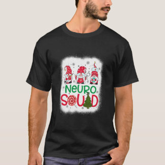 Bleached Neuro Squad Gnomies Nurse Christmas Pine T Shirt