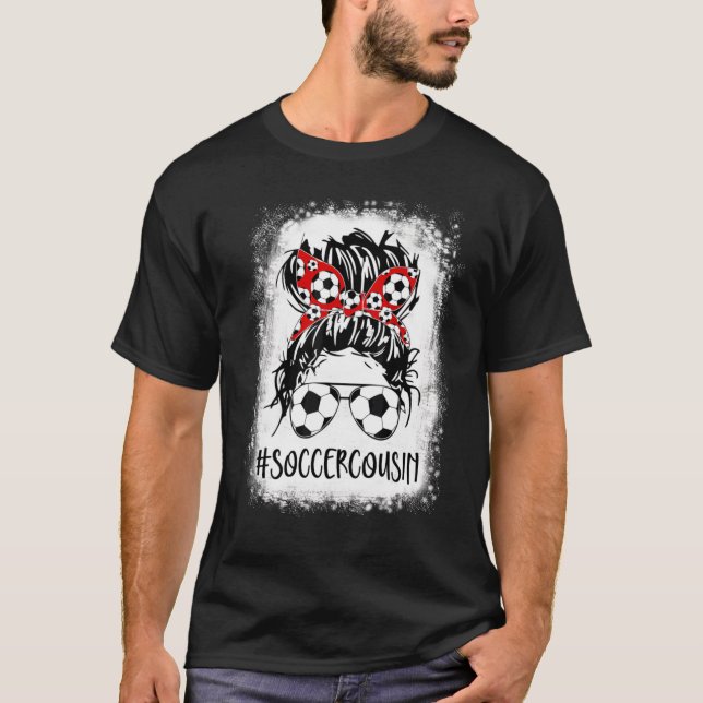 Bleached Oceaner Cousin Life Messy Bun Women Mor T Shirt (Framsida)