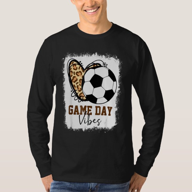 Bleached Oceaner Game Day Vibes Leopard Ocer Mamma T Shirt (Framsida)