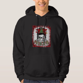 Bleached Santa's Favorite Principal Messy Bun Chri Hoodie