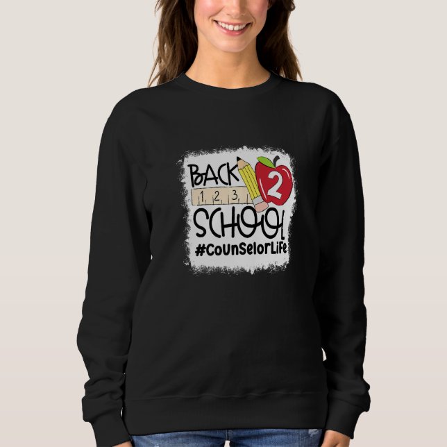 Bleached School Counselor Back to school Counselor T Shirt (Framsida)