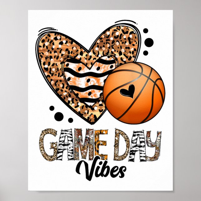 Bleached Sketll Game Day Vibes Sketll Mamma Game D Poster (Framsidan)