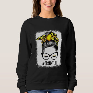 Bleached Softball Granny Messy Bun Game Day Mor T Shirt