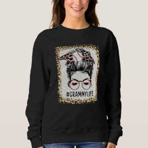 Bleached T Boll Grammy Messy Bun Game Day Mammor Shirt