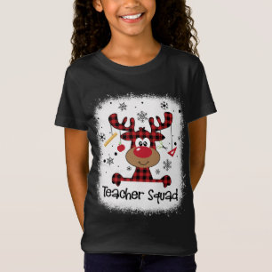 Bleached Teacher Squad Reindeer Funny Teacher Chri T Shirt