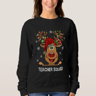 Bleached Teacher Squad Reindeer Funny Teacher Chri T Shirt